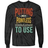 Funny Trivia Knowledge Brain Quiz Quiz Design Tie-Dye Long Sleeve Shirt