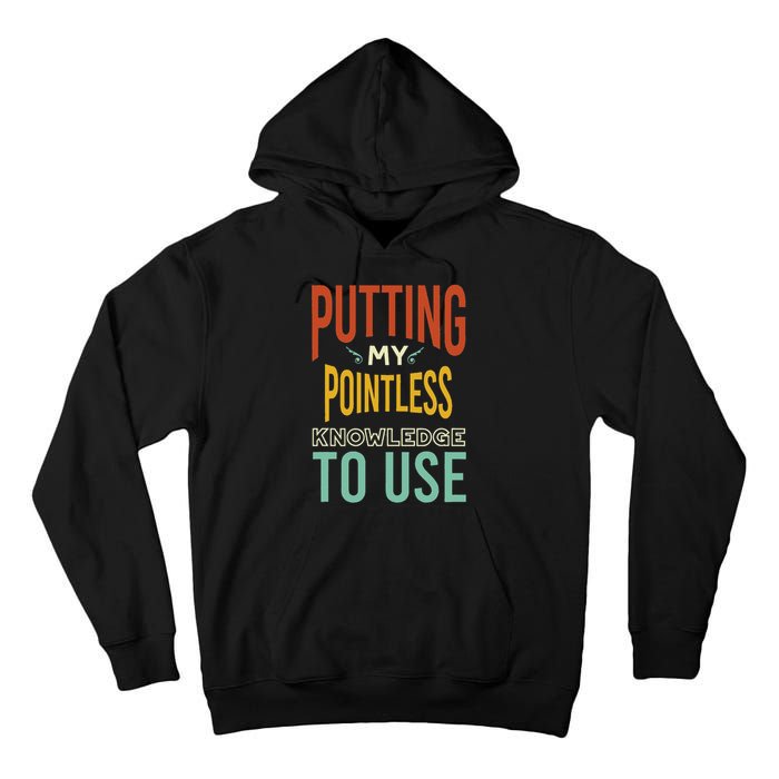 Funny Trivia Knowledge Brain Quiz Quiz Design Tall Hoodie