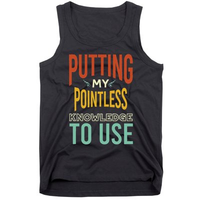 Funny Trivia Knowledge Brain Quiz Quiz Design Tank Top