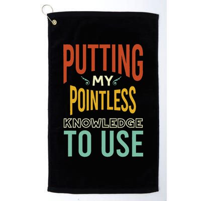 Funny Trivia Knowledge Brain Quiz Quiz Design Golf Towel