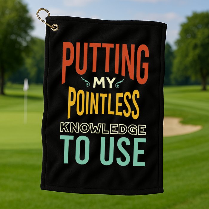 Funny Trivia Knowledge Brain Quiz Quiz Design Golf Towel