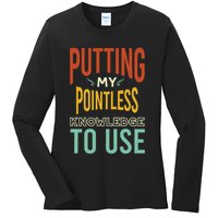 Funny Trivia Knowledge Brain Quiz Quiz Design Ladies Long Sleeve Shirt