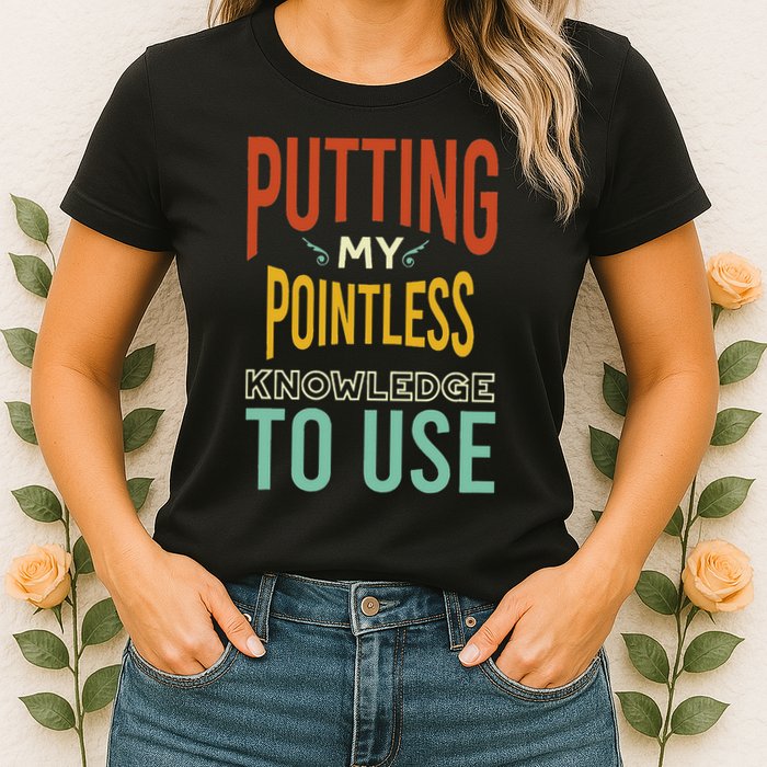 Funny Trivia Knowledge Brain Quiz Quiz Design Womens T-Shirt