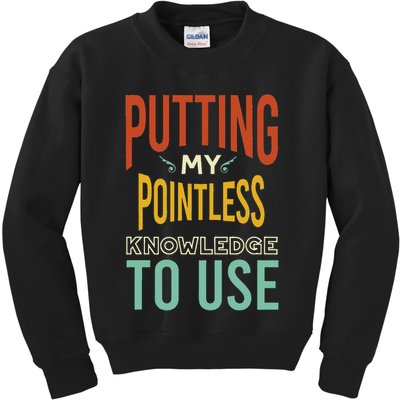 Funny Trivia Knowledge Brain Quiz Quiz Design Kids Sweatshirt