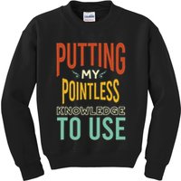Funny Trivia Knowledge Brain Quiz Quiz Design Kids Sweatshirt