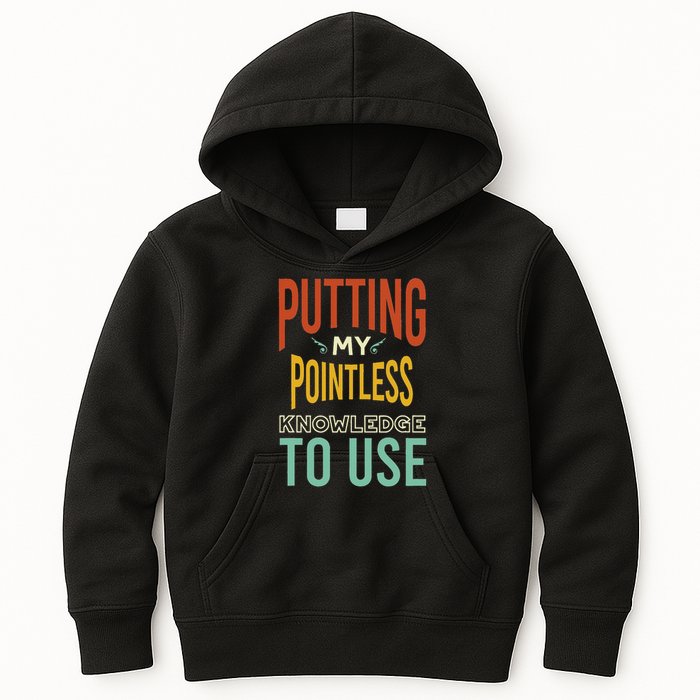 Funny Trivia Knowledge Brain Quiz Quiz Design Kids Hoodie