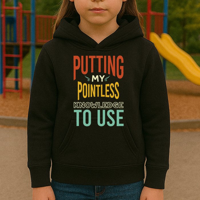 Funny Trivia Knowledge Brain Quiz Quiz Design Kids Hoodie