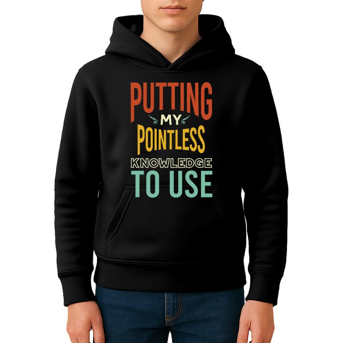 Funny Trivia Knowledge Brain Quiz Quiz Design Kids Hoodie