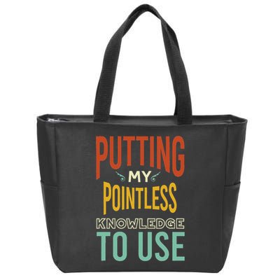 Funny Trivia Knowledge Brain Quiz Quiz Design Zip Tote Bag