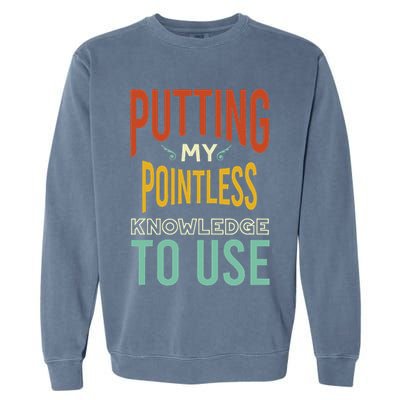 Funny Trivia Knowledge Brain Quiz Quiz Design Garment-Dyed Sweatshirt