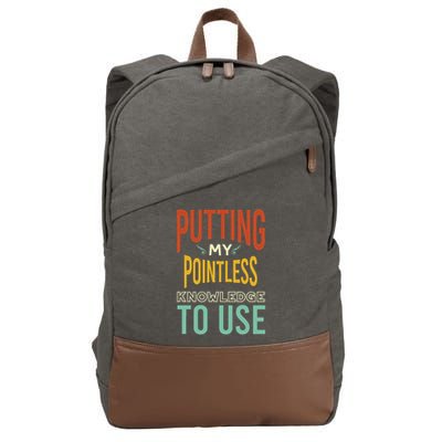 Funny Trivia Knowledge Brain Quiz Quiz Design Cotton Canvas Backpack
