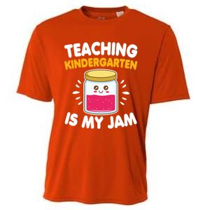 Funny Teaching Kindergarten Is My Jam For Teacher Funny Gift Cooling Performance Crew T-Shirt