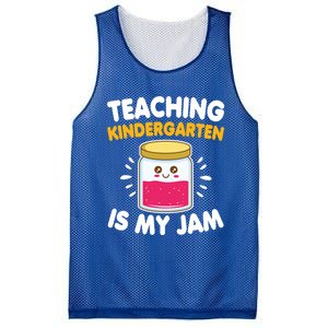 Funny Teaching Kindergarten Is My Jam For Teacher Funny Gift Mesh Reversible Basketball Jersey Tank