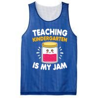 Funny Teaching Kindergarten Is My Jam For Teacher Funny Gift Mesh Reversible Basketball Jersey Tank