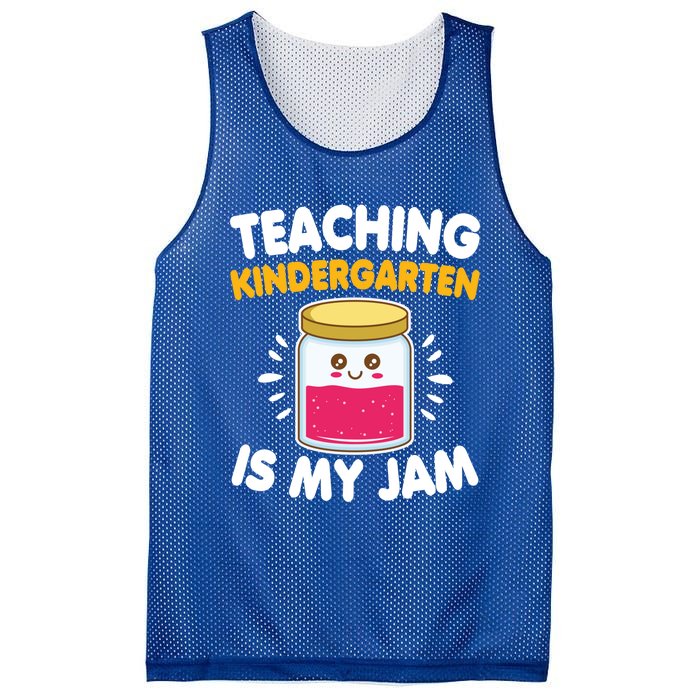 Funny Teaching Kindergarten Is My Jam For Teacher Funny Gift Mesh Reversible Basketball Jersey Tank