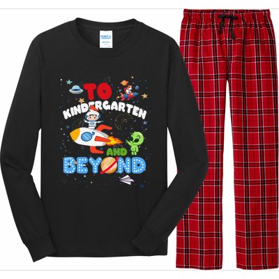 Funny To Kindergarten And Beyond Astronaut Back To School Long Sleeve Pajama Set