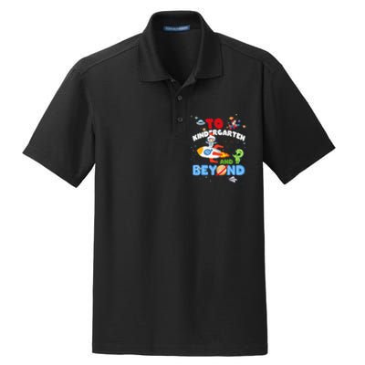 Funny To Kindergarten And Beyond Astronaut Back To School Dry Zone Grid Polo