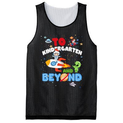 Funny To Kindergarten And Beyond Astronaut Back To School Mesh Reversible Basketball Jersey Tank