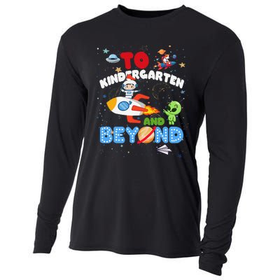 Funny To Kindergarten And Beyond Astronaut Back To School Cooling Performance Long Sleeve Crew