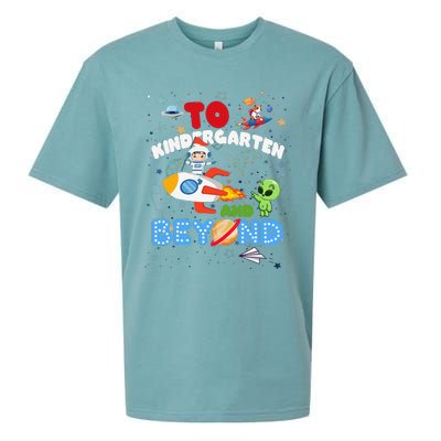 Funny To Kindergarten And Beyond Astronaut Back To School Sueded Cloud Jersey T-Shirt