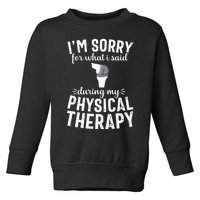 Funny Therapy Knee Replacement Surgery Recovery Gag Gift Toddler Sweatshirt