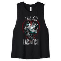 Fishing This Loves To Fish Women's Racerback Cropped Tank