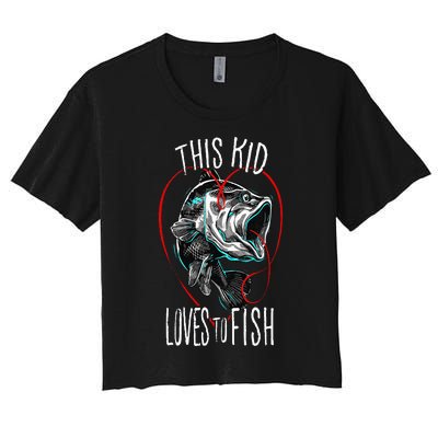 Fishing This Loves To Fish Women's Crop Top Tee