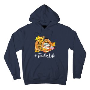 Funny Teacher Life Pumpkin Latte Autumn Thanksgiving Hoodie