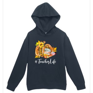 Funny Teacher Life Pumpkin Latte Autumn Thanksgiving Urban Pullover Hoodie