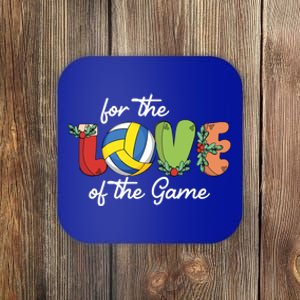 For The Love Of The Game Christmas Xcool Giftmas Volleyball Player Gift Coaster