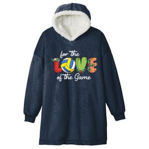 For The Love Of The Game Christmas Xcool Giftmas Volleyball Player Gift Hooded Wearable Blanket