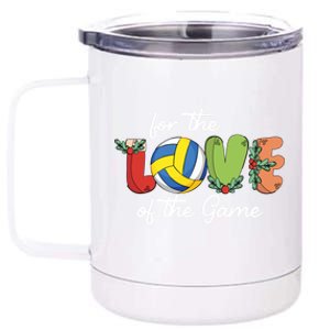 For The Love Of The Game Christmas Xcool Giftmas Volleyball Player Gift 12 oz Stainless Steel Tumbler Cup