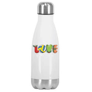 For The Love Of The Game Christmas Xcool Giftmas Volleyball Player Gift Stainless Steel Insulated Water Bottle