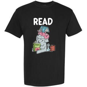 Funny Teacher Library Read Book Club Piggie Elephant Pigeons Garment-Dyed Heavyweight T-Shirt