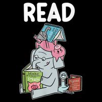 Funny Teacher Library Read Book Club Piggie Elephant Pigeons Sustainable Bucket Hat
