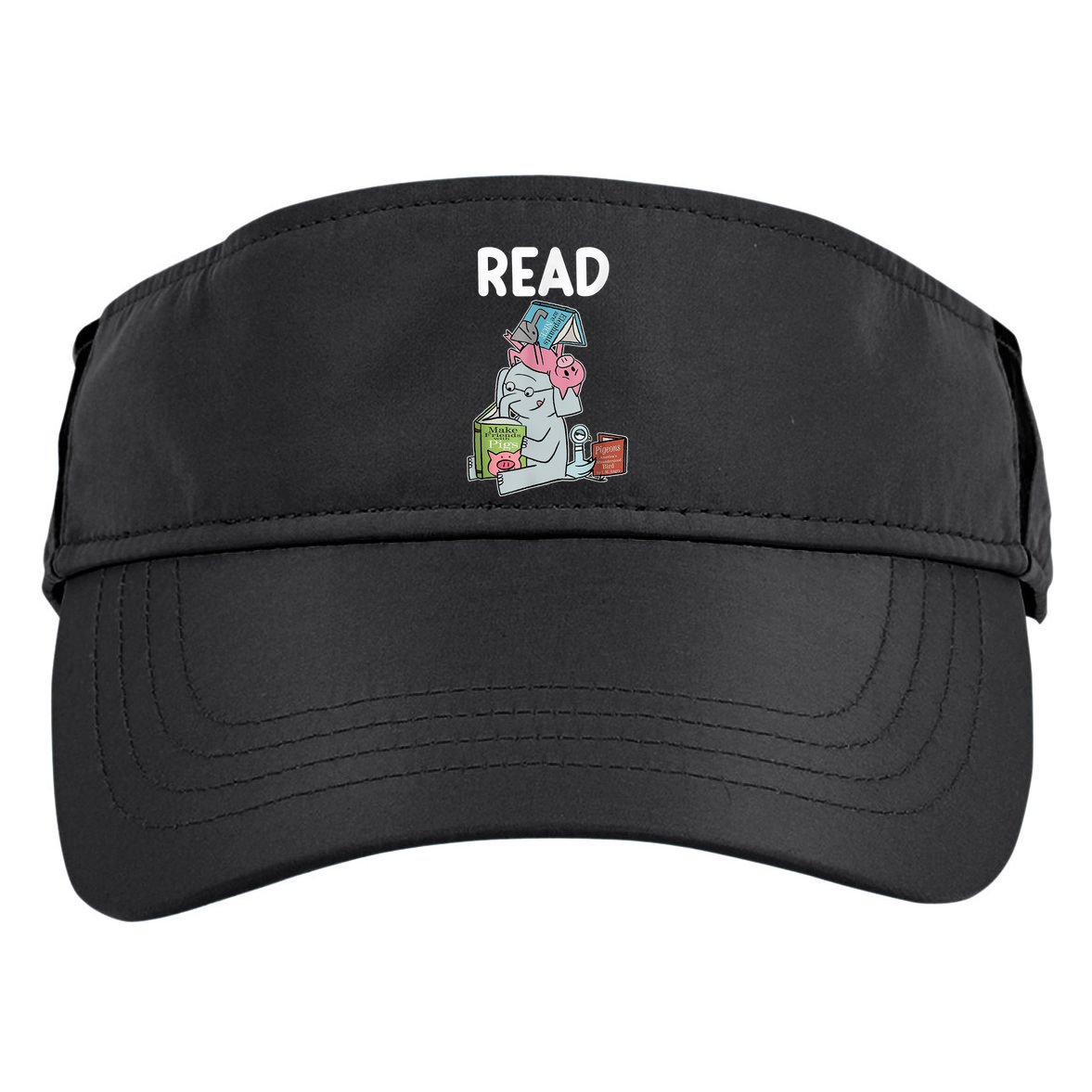 Funny Teacher Library Read Book Club Piggie Elephant Pigeons Adult Drive Performance Visor