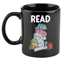 Funny Teacher Library Read Book Club Piggie Elephant Pigeons 11oz C Handle Ceramic Mug