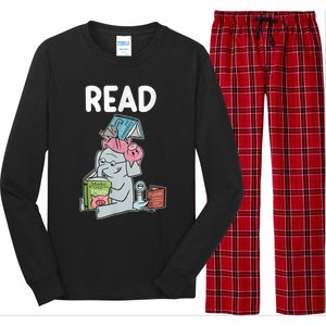 Funny Teacher Library Read Book Club Piggie Elephant Pigeons Long Sleeve Pajama Set