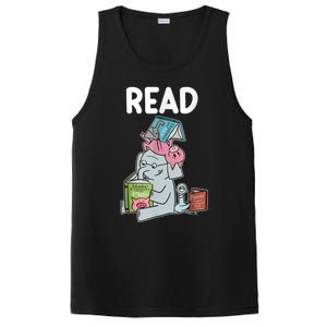 Funny Teacher Library Read Book Club Piggie Elephant Pigeons PosiCharge Competitor Tank