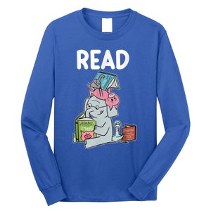 Funny Teacher Library Read Book Club Piggie Elephant Pigeons Long Sleeve Shirt