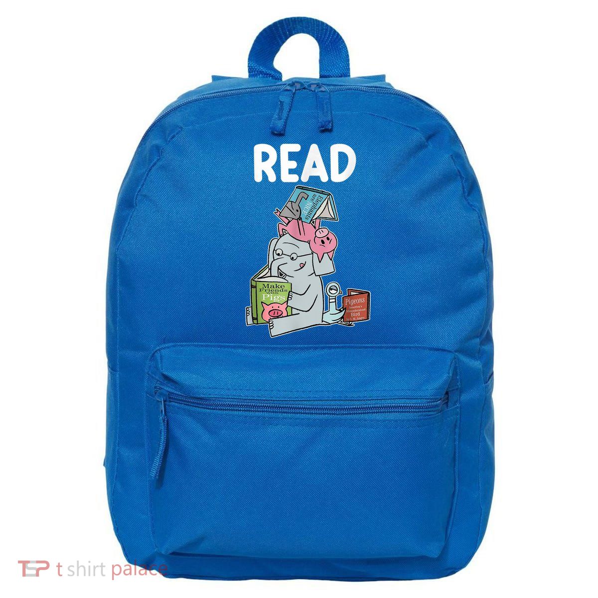 Funny Teacher Library Read Book Club Piggie Elephant Pigeons 16 in Basic Backpack