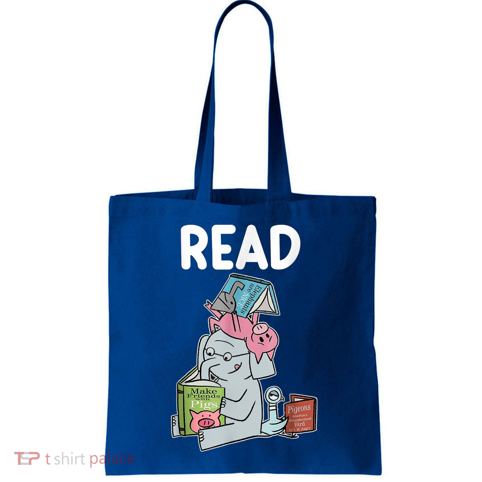Funny Teacher Library Read Book Club Piggie Elephant Pigeons Bag