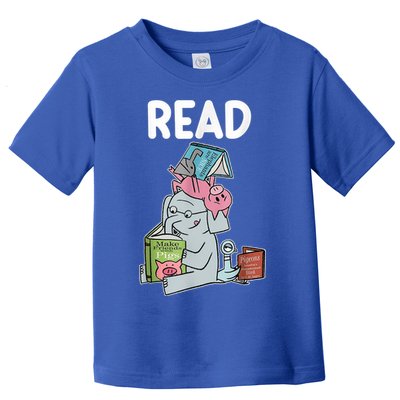 Funny Teacher Library Read Book Club Piggie Elephant Pigeons Toddler T-Shirt