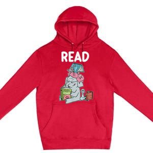 Funny Teacher Library Read Book Club Piggie Elephant Pigeons Premium Pullover Hoodie