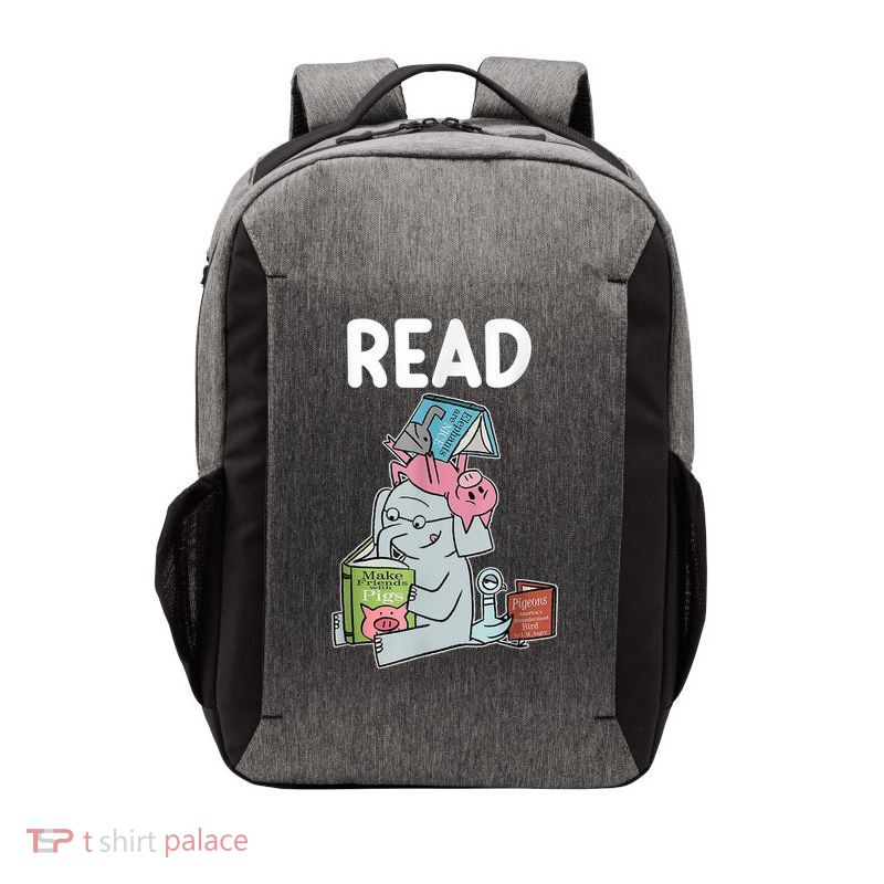 Funny Teacher Library Read Book Club Piggie Elephant Pigeons Vector Backpack