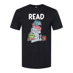 Funny Teacher Library Read Book Club Piggie Elephant Pigeons Softstyle CVC T-Shirt