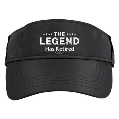 Funny The Legend Has Retired Art For Women Retirement Adult Drive Performance Visor