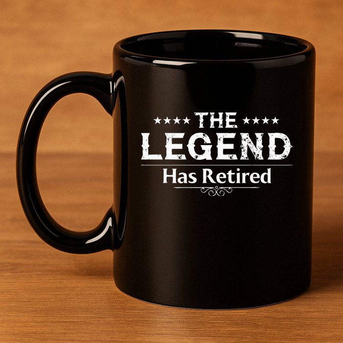 Funny The Legend Has Retired Art For Women Retirement 11oz C Handle Ceramic Mug
