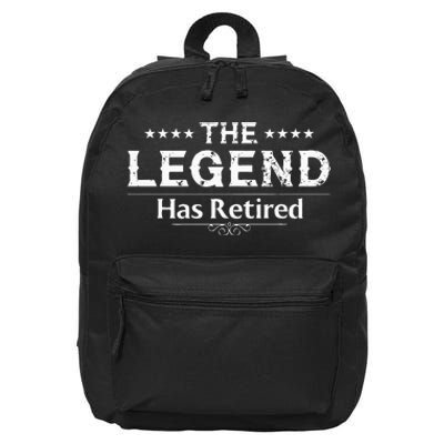 Funny The Legend Has Retired Art For Women Retirement 16 in Basic Backpack