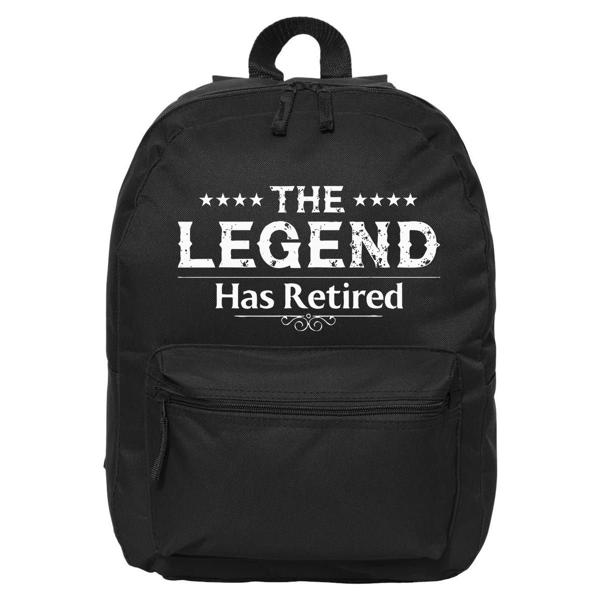 Funny The Legend Has Retired Art For Women Retirement 16 in Basic Backpack